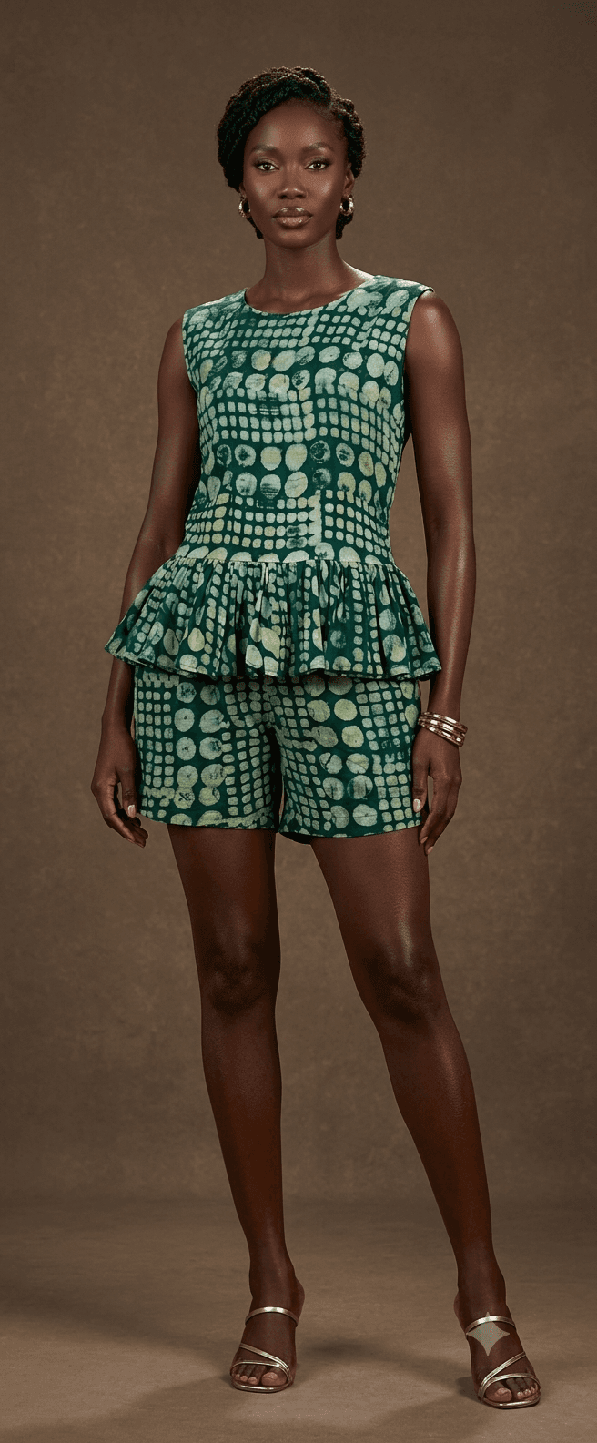 Amina Peplum Shorts Set